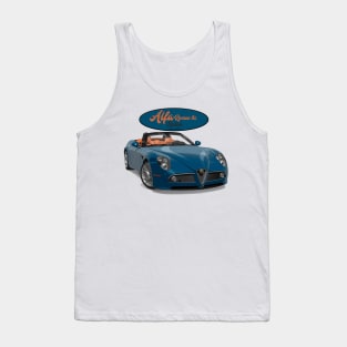 ALFA ROMEO 8C SPIDER Blue Tank Top